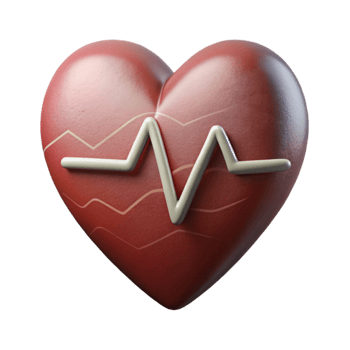 impressive traditional Simple Line Art Heart with Ekg Line Element high resolution png