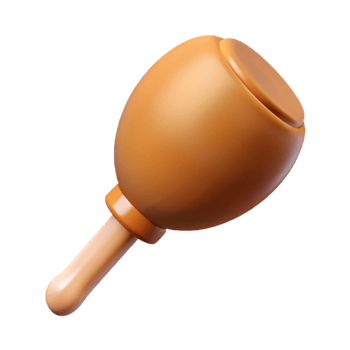 dramatic modern Single Drumstick Isolated on Transparent Background original png