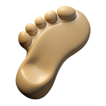 extraordinary vintage Single Footprint in Sand Isolated original png