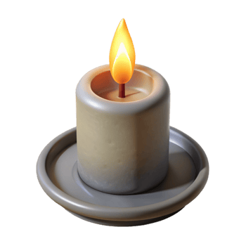 impressive contemporary Single Lit Candle with Flame Isolated Element genuine png