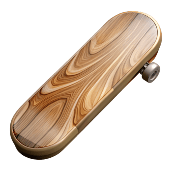 elegant artistic Skateboard Deck Wood Grain Transparent Cutout original png