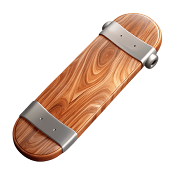 serene minimalist Skateboard Deck Wood Grain Transparent Cutout high resolution png