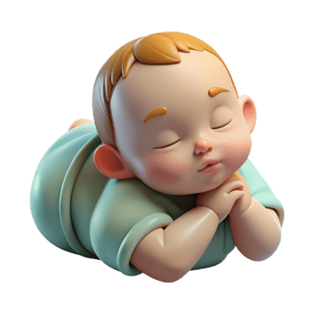 impressive traditional Sleeping Baby Peaceful Posture Isolated professional png