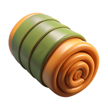 impressive artistic Sleeping Bag Rolled Up View Transparent genuine png
