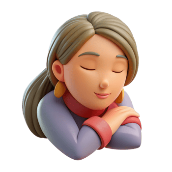 extraordinary classic Sleeping Woman Peaceful Side View Isolated Cutout png