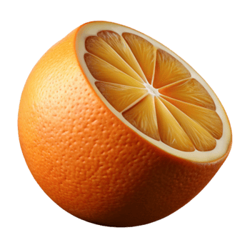 elegant classic Sliced Orange Cutout with Realistic Texture high resolution png