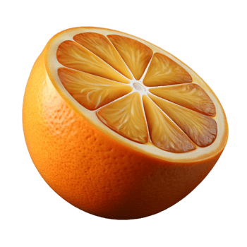 elegant modern Sliced Orange Cutout with Realistic Texture exclusive png