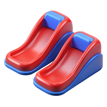 extraordinary minimalist Slides for Kids Bright Red and Blue Transparent Background high resolution png