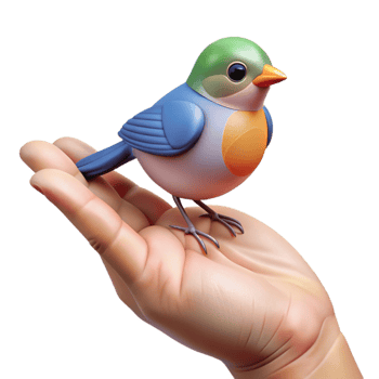 vibrant classic Small Bird Perched on Branch Transparent Background premium png