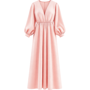 Elegant Light Pink Maxi Dress png