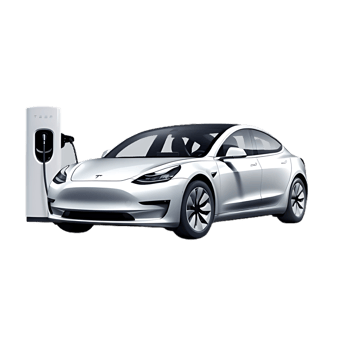 Electric Vehicle Charging Isolated on Transparent Background png