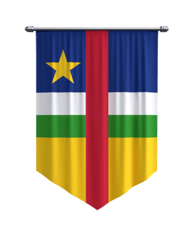 Central African Republic Flag Banner png