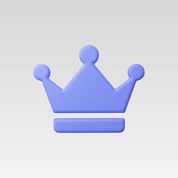 3d Realistic Crown Icon illustration vector