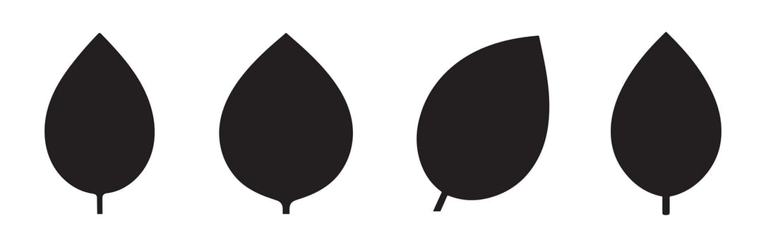 Leaf icon set. Leaves icon. Leaves of trees and plants. Leaf sign and symbol for app and website. vector