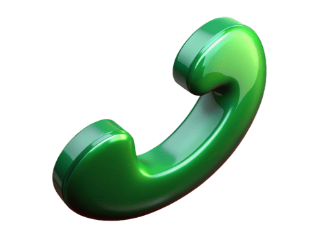 3D Rendered Green Phone Icon png