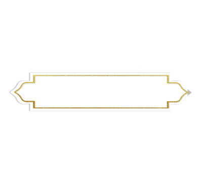 Gold frame with white border on black background png