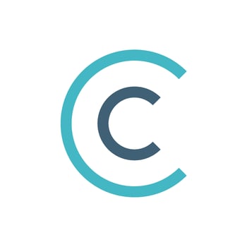 Two Lines Letter C Icon Logo Template Flat Design vector