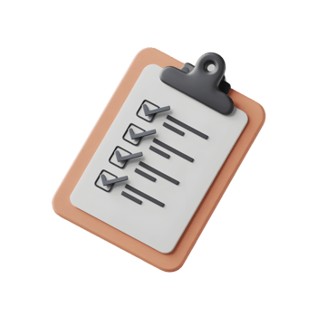 Modern Checklist Clipboard - 3D Illustration for Productivity png