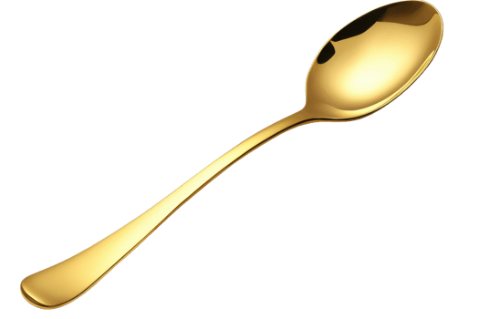 a golden spoon with a sleek and elegant design png