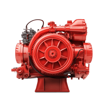 Red Engine on Transparent Background png