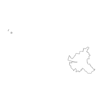 Hamburg state blank outline map vector