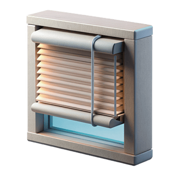magnificent abstract Smart Blinds Partially Open Side View Transparent Background genuine png