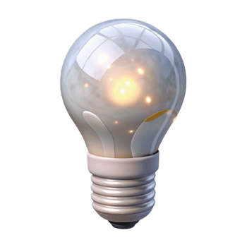 serene vintage Smart Bulb Daylight White Light Transparent Background high quality png