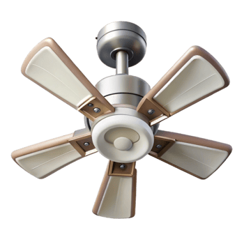 beautiful modern Smart Ceiling Fan White Rotating Blades Isolated premium png