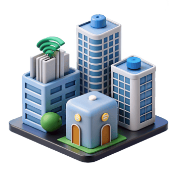 stunning traditional Smart City Buildings with Sensor Networks Isolated Cutout exclusive png