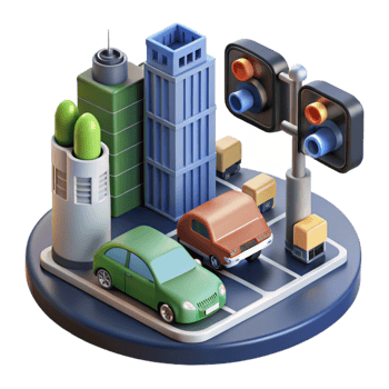 magnificent vintage Smart City Traffic Management System with Sensors and Cameras Isolated Cutout professional png