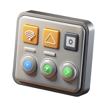 extraordinary abstract Smart Home Automation System Control Panel Transparent Background professional png
