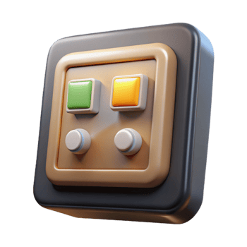 serene rustic Smart Lighting Control Panel Dimmer Transparent Background genuine png