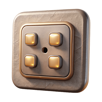 vibrant artistic Smart Lighting Panel Multiple Switches Cutout premium png