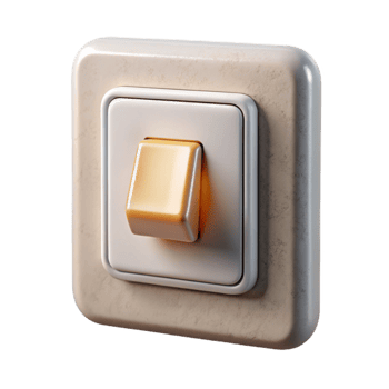 serene modern Smart Lighting Panel with Dimmer Switch Isolated on Transparent Background original png