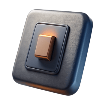 wonderful modern Smart Light Switch Black Off Position Isolated premium png