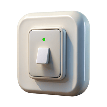magnificent creative Smart Light Switch White on Position Isolated premium png