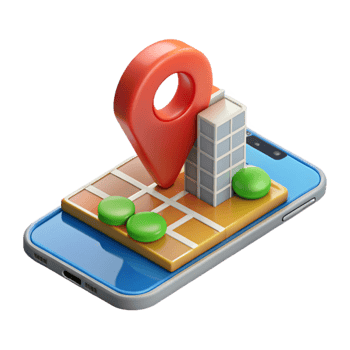serene minimalist Smartphone City Map Navigation Isolated Transparent Background original png