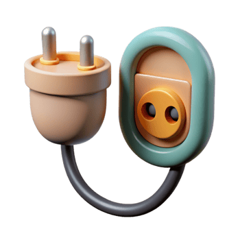 magnificent classic Smart Plug Connected to Cable Isolated professional png