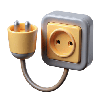 stunning abstract Smart Plug Connected to Cable Isolated authentic png