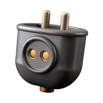 extraordinary vintage Smart Plug Front View Black Cutout genuine png