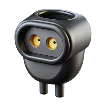 extraordinary creative Smart Plug Front View Black Cutout premium png