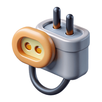 impressive abstract Smart Plug with Energy Usage Display Isolated White Plastic png