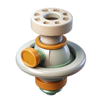 extraordinary abstract Smart Sprinkler Stationary Head Top View Isolated detailed png