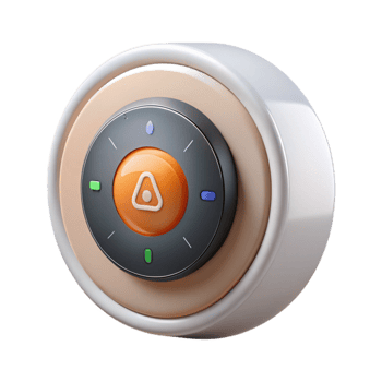 serene contemporary Smart Thermostat Displaying Settings Cutout original png