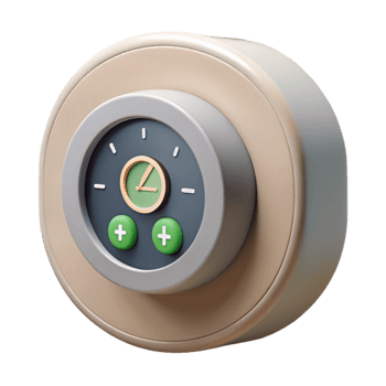 vibrant minimalist Smart Thermostat Displaying Time Cutout exclusive png
