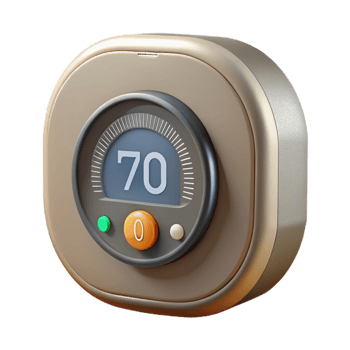 wonderful minimalist Smart Thermostat with Temperature Display Isolated Cutout original png