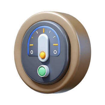 serene rustic Smart Thermostat with Temperature Display Isolated Cutout detailed png