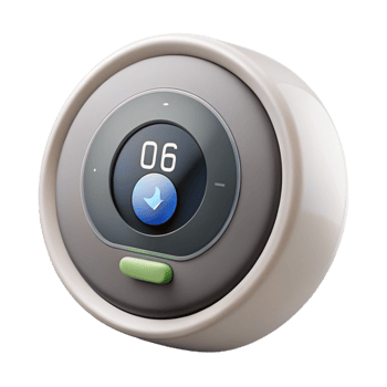 serene artistic Smart Thermostat with White Display Isolated Element exclusive png