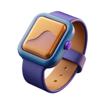 impressive rustic Smart Watch Isolated with Digital Display Side View premium png