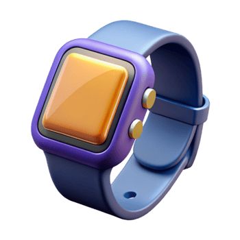 stunning minimalist Smart Watch Isolated with Digital Display Side View exclusive png